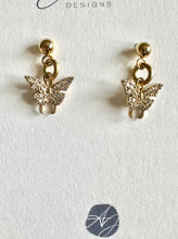 Pave Butterfly Earrings