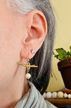 Pearl Twig Earrings
