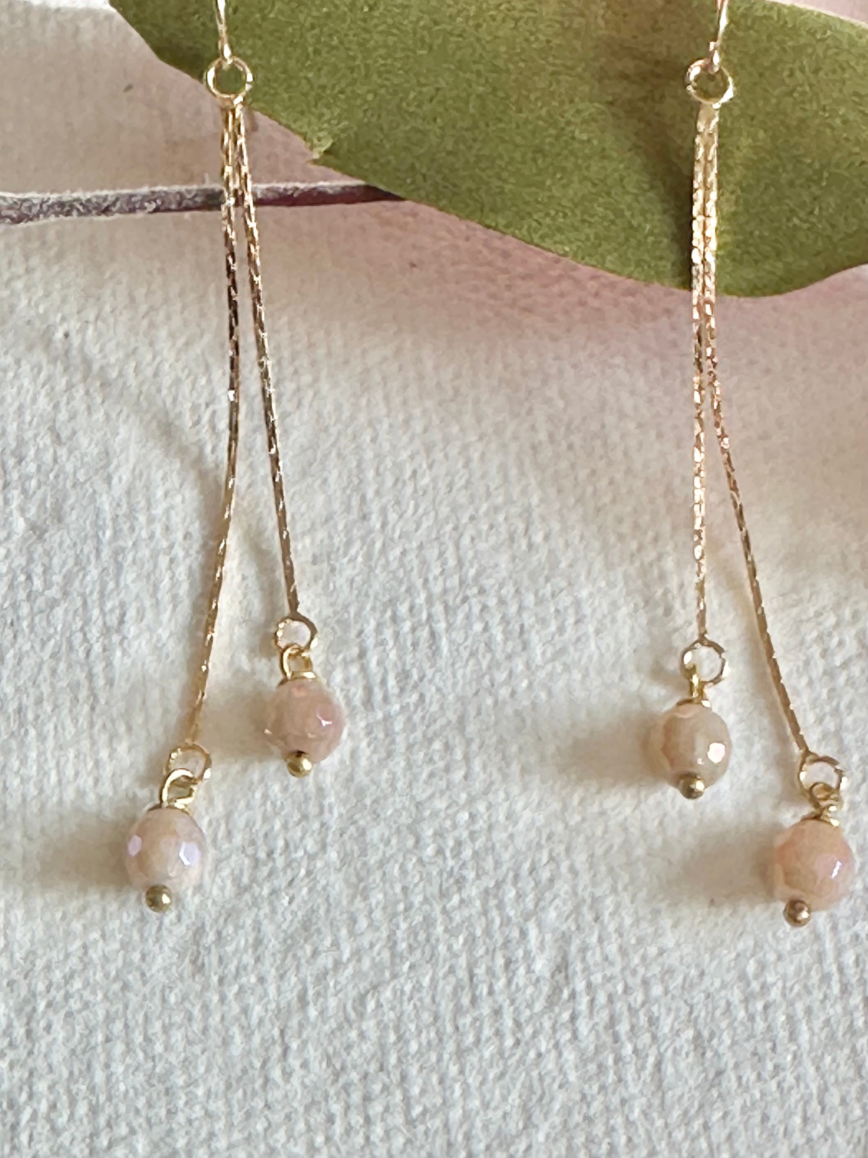 Tassel Gemstone Dangle Earrings