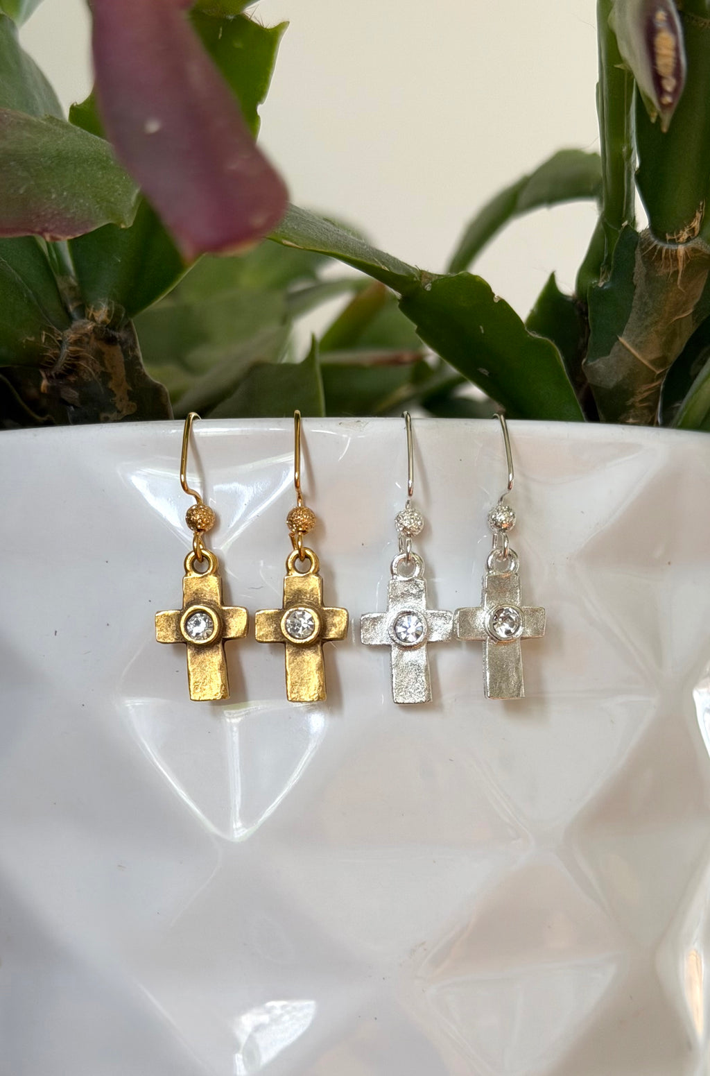 Artisan Cross Earrings