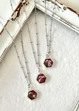 Floral Hexagon Necklace