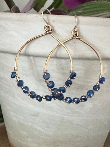 Kyanite Hoop Earrings