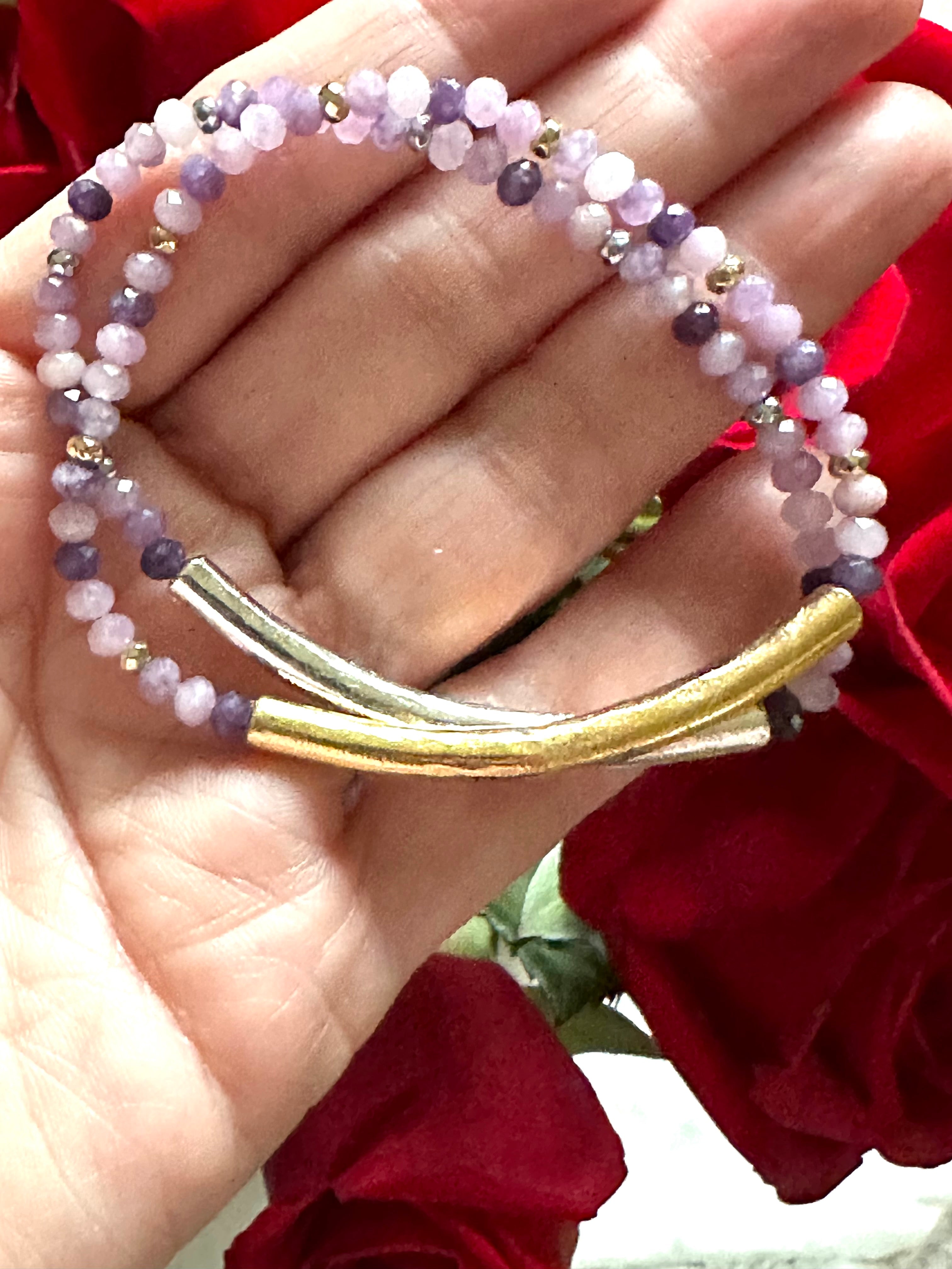 Lavender Lepidolite Bracelet