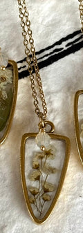 Floral Arrowhead Statement Gold Necklace