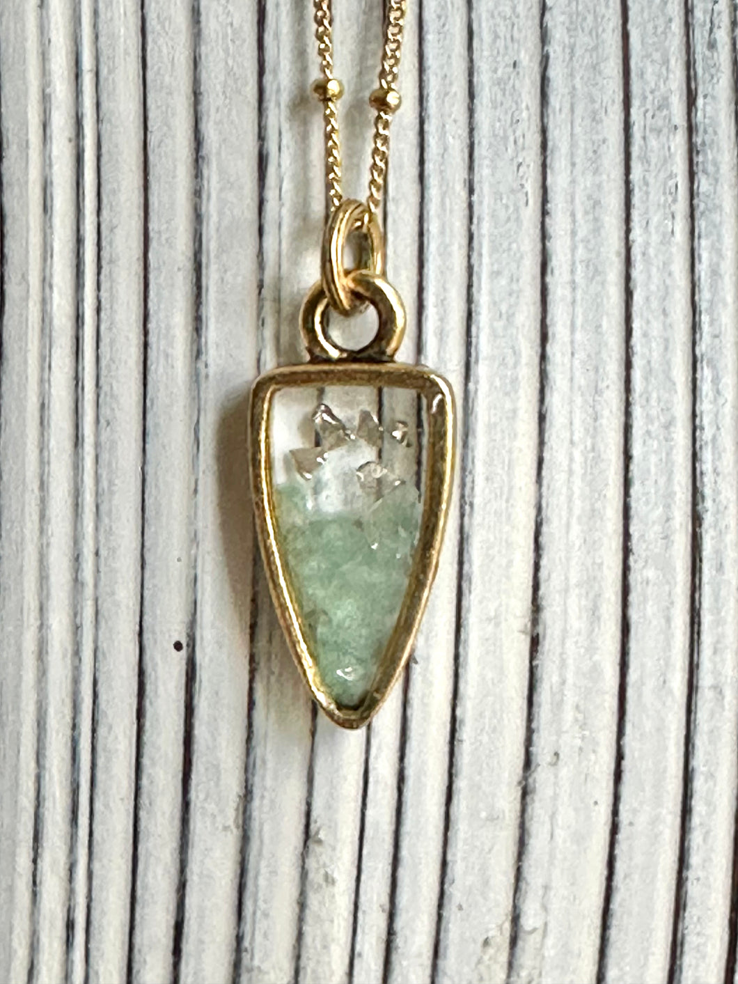 Arrowhead Crushed Gemstone Necklace