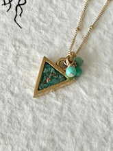 Gemstone Elegant Triangle Necklace