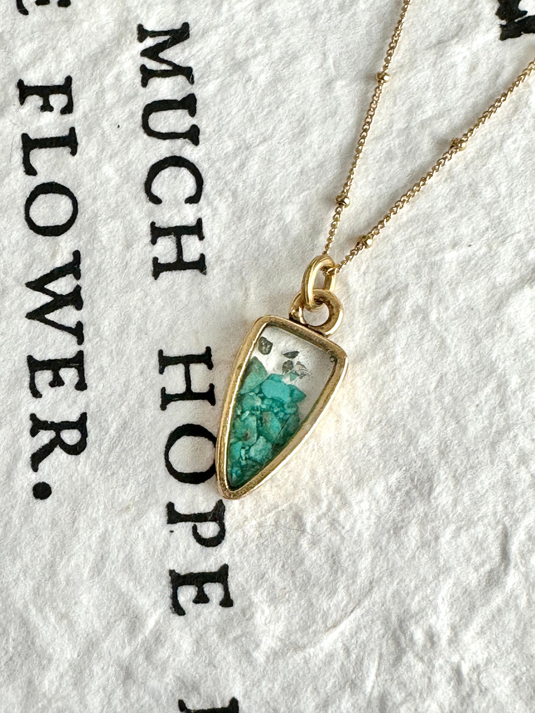 Arrowhead Crushed Gemstone Necklace