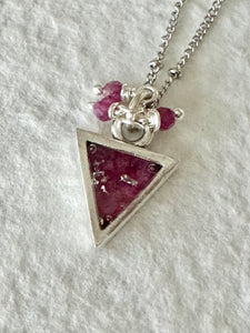 Gemstone Triangle Necklace