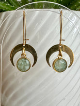 Crescent Moon Gemstone Earrings