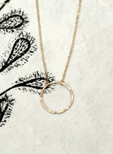 Ellie Hammered Circle Gold Necklace