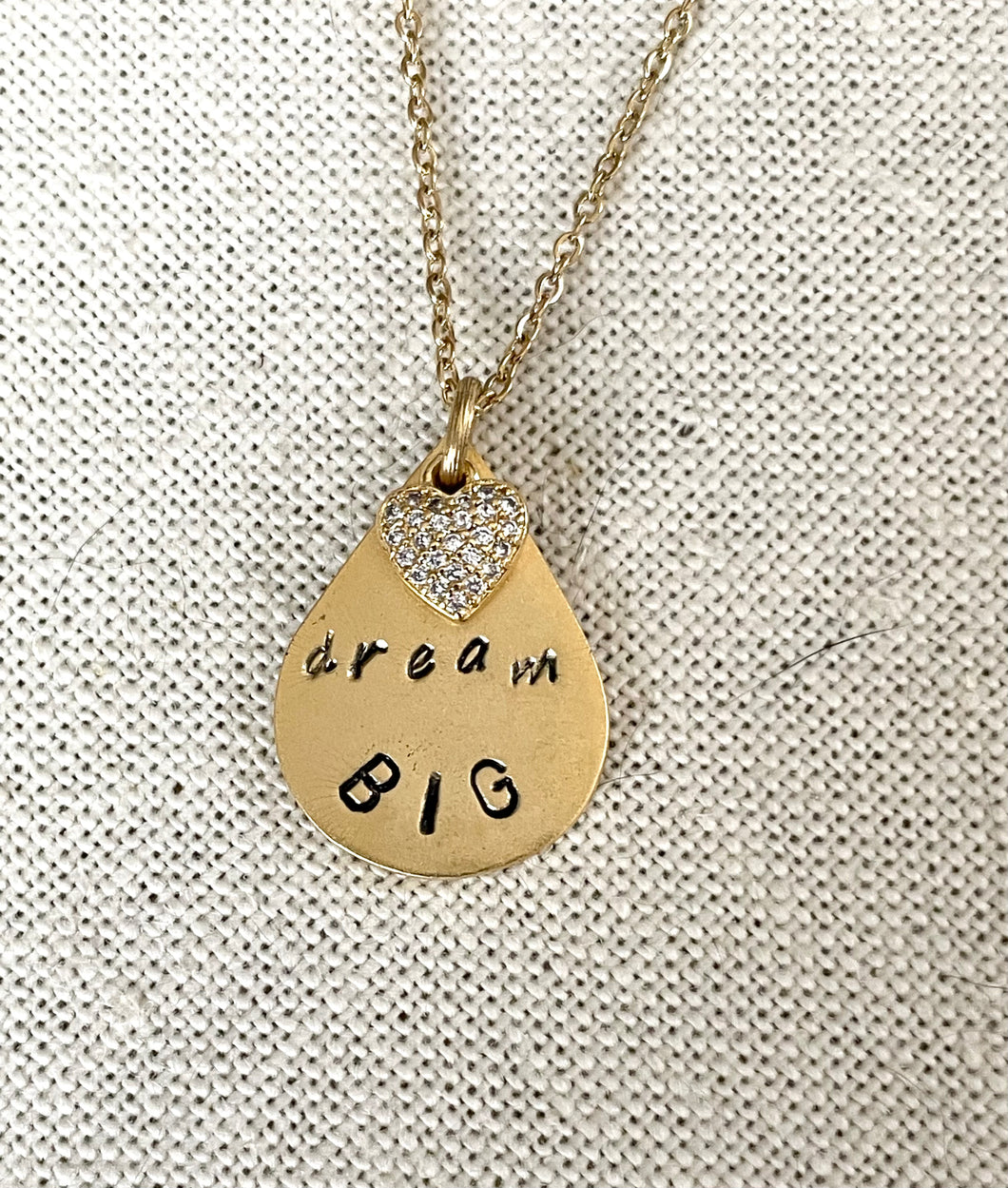 Dream Big Stamped Necklace AdoreJules Designs