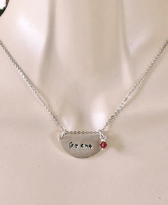 Personalized Half Circle Stamped Necklace