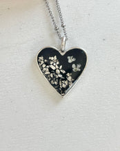 Jet Black Heart Necklace