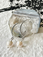 Luxe Pearl Open Oval Drop Earrings